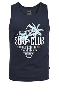 Blend Cali Herren Tank Top Sport-Shirt Muscle-Shirt mit Print, Größe:XL, Farbe:Dark Navy Blue (74645) von b BLEND