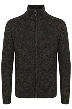 Blend Carmelo Herren Strickjacke Cardigan Grobstrick mit Stehkragen, Größe:S, Farbe:Black (194007) von b BLEND