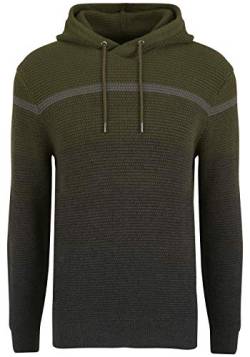 Blend Cedral Herren Strickpullover Grobstrick Pullover mit Kapuze, Größe:XXL, Farbe:Deep Depths (190413) von b BLEND