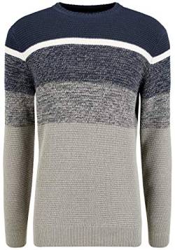 Blend Cedro Herren Strickpullover Grobstrick Pullover mit Rundhalsausschnitt, Größe:XXL, Farbe:Dress Blues (194024) von b BLEND