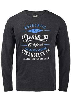 Blend Dopper Herren Longsleeve Langarmshirt Shirt Mit Print, Größe:L, Farbe:Charcoal (70818) von b BLEND