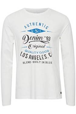 Blend Dopper Herren Longsleeve Langarmshirt Shirt Mit Print, Größe:S, Farbe:Offwhite (70005) von b BLEND