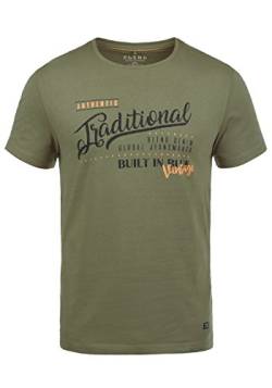 Blend Doppler Herren T-Shirt Kurzarm Shirt Mit Print Und Rundhalsausschnitt Aus 100% Baumwolle, Größe:M, Farbe:Dusty Olive Green (77203) von b BLEND