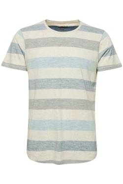 Blend Efkin Herren T-Shirt Kurzarm Shirt Mit Streifen Und Rundhalsausschnitt, Größe:M, Farbe:Dusty Blue (74649) von b BLEND