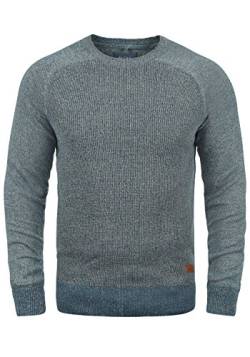 Blend Gandolf Herren Strickpullover Feinstrick Pullover Mit Rundhals Und Melierung Aus 100% Baumwolle, Größe:M, Farbe:Ensign Blue (70260) von b BLEND