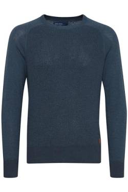 Blend Gandolf Herren Strickpullover Feinstrick Pullover Mit Rundhals Und Melierung Aus 100% Baumwolle, Größe:S, Farbe:Navy (70230) von b BLEND