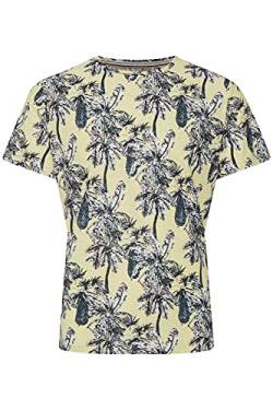 Blend Herren Shirt T-Shirt mit Muster 20712362, Größe:L, Farbe:Pale Banana (120824) von b BLEND