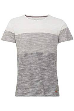 Blend Jakob Herren T-Shirt Kurzarm Shirt mit Colorblockmuster und Rundhalsausschnitt aus 100% Baumwolle, Größe:L, Farbe:Egret (110103) von b BLEND