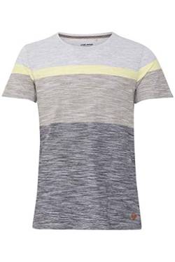 Blend Jakob Herren T-Shirt Kurzarm Shirt mit Colorblockmuster und Rundhalsausschnitt aus 100% Baumwolle, Größe:M, Farbe:Stone Mix (200274) von b BLEND