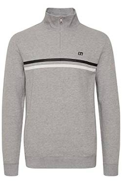 Blend Jannes Troyer Herren Sweatshirt Pullover Sweater mit Stehkragen aus 100% Baumwolle, Größe:L, Farbe:Stone Mix (200274) von b BLEND