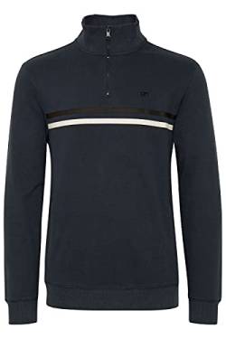 Blend Jannes Troyer Herren Sweatshirt Pullover Sweater mit Stehkragen aus 100% Baumwolle, Größe:XL, Farbe:Dress Blues (194024) von b BLEND