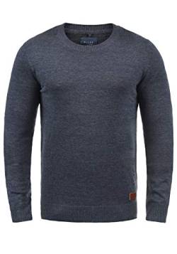 Blend Lars Herren Strickpullover Feinstrick Pullover Mit Rundhals Und Melierung, Größe:XXL, Farbe:Ensign Blue (70260) von b BLEND