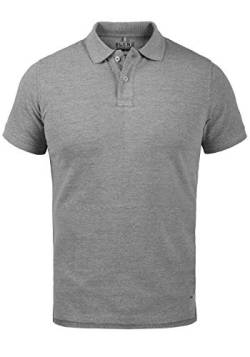 Blend Raffael Herren Poloshirt Polohemd T-Shirt mit Knopfleiste, Größe:M, Farbe:Zink Mix (70815) von b BLEND