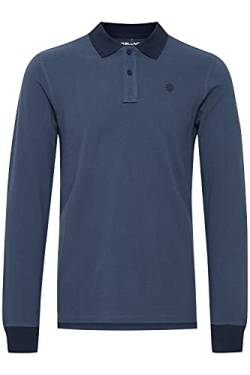 Blend Ralle Herren Longsleeve Poloshirt Langarmshirt Shirt mit Polokragen Polohemd, Größe:S, Farbe:Ensign Blue (70260) von b BLEND