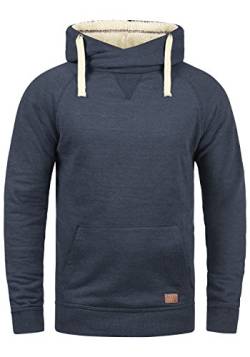 Blend Sales Teddy Herren Winter Pullover Kapuzenpullover Hoodie Sweatshirt mit Teddy-Futter, Größe:XXL, Farbe:Navy Teddy (74653) von b BLEND