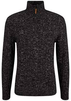 Blend Zotem Herren Strickpullover Troyer Grobstrick Pullover, Größe:M, Farbe:Black (194007) von b BLEND