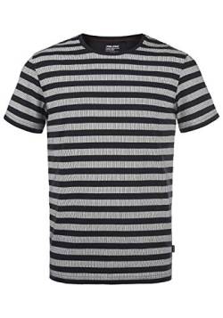 b BLEND Kama Herren T-Shirt Kurzarm Shirt mit Streifen mit Rundhalsausschnitt aus 100% Baumwolle, Größe:M, Farbe:Black (194007) von b BLEND