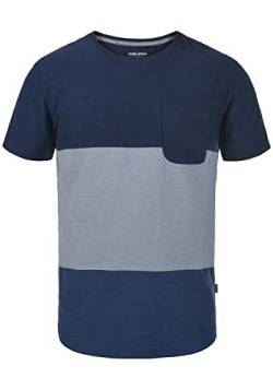 b BLEND Sebastian Herren T-Shirt Kurzarm Shirt mit Rundhalsausschnitt aus 100% Baumwolle, Größe:M, Farbe:Dress Blues (194024) von b BLEND