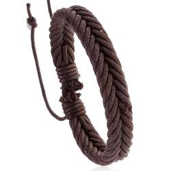b behover. Genuine Leather Adjustable Brown Bracelet For Men von b behover.