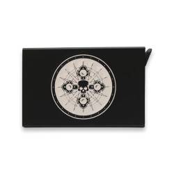 b behover. Skull with Moons, Crosses, Goth - Durable Card Wallet with Anti Skim von b behover.