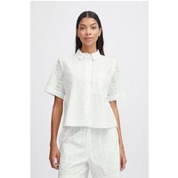 b.young Kurzarmbluse BYFENNI CROPPED BLOUSE - sommerliche Bluse mit Lochmuster von b.Young