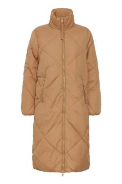 Byoung Lange Winter Jacke Warm Gefütterter Puffer Mantel Stepp Jacket ohne Kapuze BYBOMINA Coat 2, Farben:Braun, Größe:40 von b.young