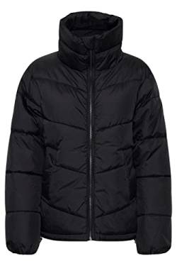 b.young BYBOMINA PUFFER Damen Steppjacke Übergangsjacke Jacke Puffer-Jacke Reißverschluss mit Kinnschutz hoher Kragen, Größe:38, Farbe:Black (200451) von b.young