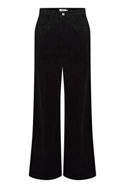 b.young BYDANNA Pants Damen Hose Stoffhose Kordhose Baumwolle Wide Leg weites Bein Regular-Fit, Größe:44, Farbe:Black (200451) von b.young