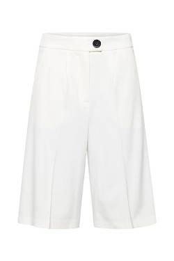 b.young BYDANTA Bermuda Shorts Damen Chino Shorts Bermuda Kurze Stoffhose mit Stretch Knielang Regular-Fit mit ausgestelltem Bein, Größe:40, Farbe:Off White (114800) von b.young