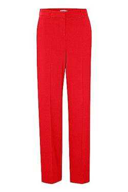 b.young BYDANTA Wide Leg Pants 2 Damen Hose Stoffhose Weites Bein mit Bügelfalte und Gürtelschlaufen mit Stretch Regular Fit, Größe:38, Farbe:Goji Berry (181659) von b.young