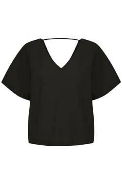 b.young BYFALAKKA Damen Bluse Shirt V-Ausschnitt Leinenmix Relaxed fit, Größe:40, Farbe:Black (200451) von b.young