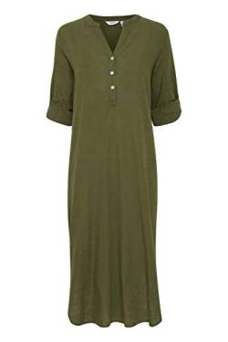 b.young BYHENRI Damen Blusenkleid Langes Kleid Freizeitkleid mit V-Ausschnitt, Größe:36, Farbe:Olivine (180316) von b.young