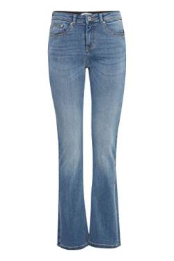 b.young BYLOLA BYLUNI Flare Damen Jeans Denim Hose Flared 5-Poket-Style Baumwolle mit Stretch Slim Fit, Größe:26/32, Farbe:Ligth Blue Denim (200460) von b.young