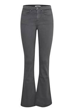 b.young BYLOLA BYLUNI Flare Damen Jeans Denim Hose Flared 5-Poket-Style Baumwolle mit Stretch Slim Fit, Größe:30/32, Farbe:Blackened Pearl (193917) von b.young