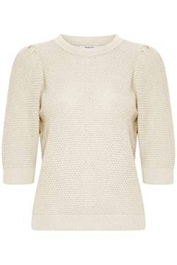 b.young BYMIKALA Jumper - Strickpullover Damen Strickpullover Feinstrick Kurzarm Pullover mit Rundhalsausschnitt, Größe:XXL, Farbe:Birch (130905) von b.young