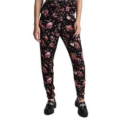 b.young BYMMJOELLA Pants 2 Damen Hose Stoffhose Relaxhose aus Leichter fließender Viskose Regular-Fit mit elastischem Bund, Größe:34, Farbe:Coral Cloud Mix (201128) von b.young