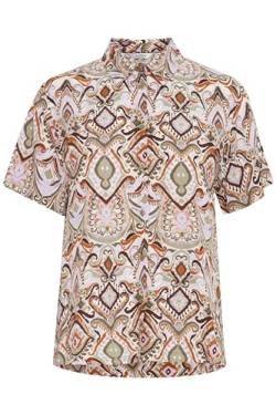 b.young BYMMMJOELLA Damen Bluse Shirt mit Knöpfen Hemdkragen Regular fit, Größe:38, Farbe:Aloe Boho Mix (202952) von b.young