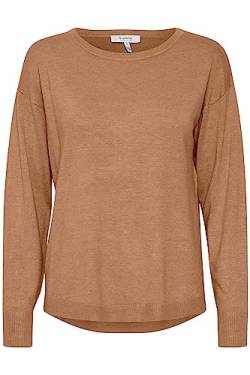 b.young BYMMPIMBA1 Oneck Jumper Damen Strickpullover Feinstrick Pullover mit Rundhalsausschnitt, Größe:M, Farbe:Toasted Coconut Melange (1810291) von b.young