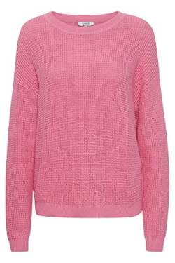 b.young BYOLTA Jumper Damen Strickpullover Grobstrick Kurzer Pullover mit Rundhalsausschnitt, Größe:L, Farbe:Begonia Pink (152215) von b.young