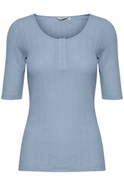 b.young BYPRISHA Tshirt Damen T-Shirt Kurzarm Shirt mit Rundhals-Ausschnitt, Größe:L, Farbe:Bel Air Blue (153932) von b.young