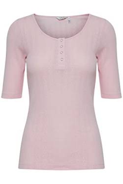 b.young BYPRISHA Tshirt Damen T-Shirt Kurzarm Shirt mit Rundhals-Ausschnitt, Größe:L, Farbe:Parfait Pink (132804) von b.young