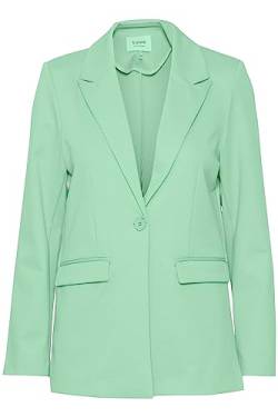 b.young BYRIZETTA Damen Blazer Longblazer Jacke mit Reverskragen und Knopf Regular Fit mit Stretch, Größe:40, Farbe:Spring Bud (146330) von b.young