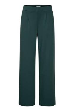 b.young BYRIZETTA Wide Pants 2 Damen Hose Stoffhose mit Stretch Wide Leg weites Bein mit elastischem Bund und Bundfalten, Größe:XL, Farbe:Scarab (195350) von b.young