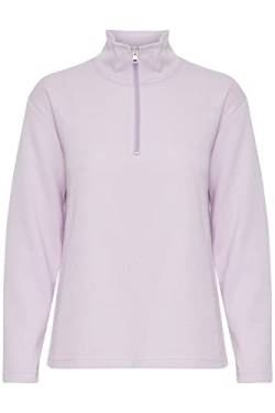 b.young BYTRUNA Sweat 2 Sweat 2 - Troyer Sweatshirt Damen Pullover Sweater Regular Fit, Größe:L, Farbe:Pastel Lilac Melange (1438121) von b.young