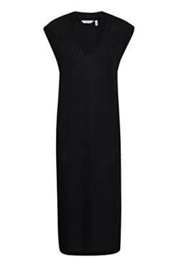 b.young BYUELSE Dress Damen Freizeitkleid mit V-Ausschnitt ärmellos in Midi-Länge, Größe:L, Farbe:Black Melange (200452) von b.young