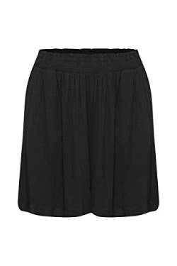 b.young BYUSILIA Wide Shorts Damen Shorts Kurze Hose aus Leichter fließender Viskose Loose-Fit mit elastischem Bund, Größe:M, Farbe:Black (200451) von b.young