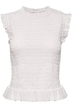 b.young Damen Bluse Kurzarm 20809980, Größe:38, Farbe:Optical White (110601) von b.young