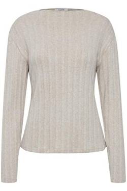 b.young Damen Strickpullover Feinstrick Pullover 20809835, Größe:XXL, Farbe:Oyster Melange (1411071) von b.young