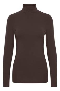 b.young Pamila roll Neck Damen Longsleeve Langarmshirt Basic Shirt Rollneck mit Rolllkragen mit Stretch Tight Fit, Größe:L, Farbe:Java (191016) von b.young