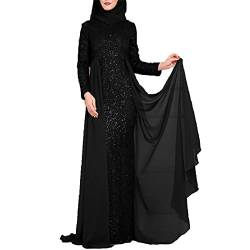 Muslimische Hochzeitskleider für Frauen,Fischschwanz Pailletten Abaya Islamic Dubai Middle East Türkei Kaftan Kleid von babao